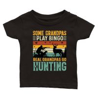 Product Some Grandpas Play Bingo Real Grandpas Go Hunting Classic Baby Crewneck T-shirt