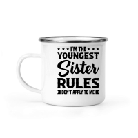 Product I'm the Youngest Sister Rules Don't Apply to Me Camping Mug