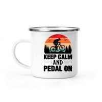 Product Keep Calm And Pedal On Cycling Camping Mug
