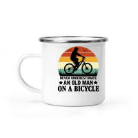 Product Never Underestimate An Old Man On A Bicycle Camping Mug