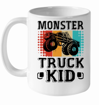 Product Monster Truck Kid White Ceramic Mug