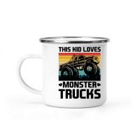 Product This Kid Loves Monster Trucks Camping Mug