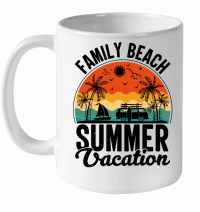 Product Family Beach Summer Vacation White Ceramic Mug