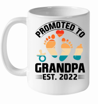 Product Promoted to Grandpa White Ceramic Mug