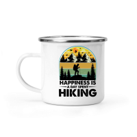 Product Happiness Is A Day Spent Hiking Camping Mug