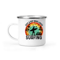 Product Just a Boy Who Loves Surfing Camping Mug