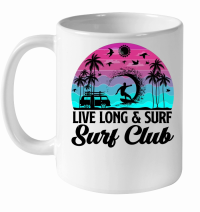 Product Live Long & Surf Surf Club White Ceramic Mug