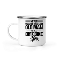 Product Never Underestimate an Old Man with a Dirt Bike Camping Mug