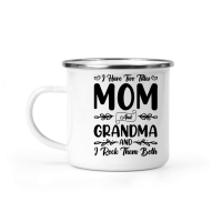 Product I Have Two Titles Mom And Grandma And I Rock Them Both Camping Mug