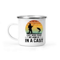 Product Can't Work Today My Arm is in a Cast Fishing Camping Mug