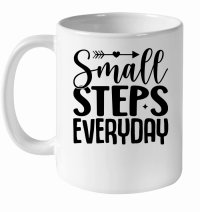 Product Small Steps Everyday 01 White Ceramic Mug