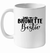 Product Brunette Bestie 01 White Ceramic Mug