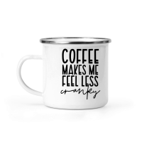 Product Coffee makes me feel less cranky Camping Mug