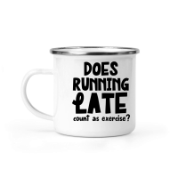 Product Does running late count as exercise Camping Mug