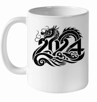 Product 2024 Dragon White Ceramic Mug