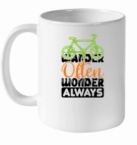 Product Wander Often, Wonder Always 01 White Ceramic Mug
