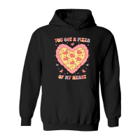 Product Retro Valentine Pizza  Sublimation Hoodie