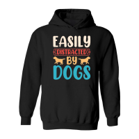 Product Easily Distracted by Dogs Hoodie