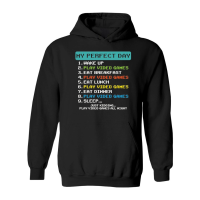 Product My Perfect Day Play Video Games Funny Gamer Men Boys Kids Hoodie