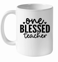 Product One Blessed Teacher 01 White Ceramic Mug
