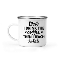 Product first i drink the coffee then i teach the kids 01 Camping Mug