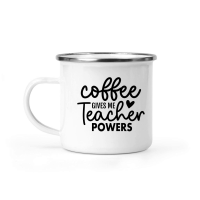 Product Coffee Gives Me Teacher Powers 01 Camping Mug