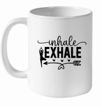 Product Inhale Exhale 01 White Ceramic Mug