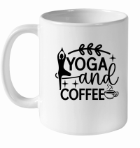 Product Yoga And Coffee 01 White Ceramic Mug