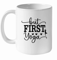 Product But First Yoga 01 White Ceramic Mug