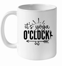 Product Its Yoga O clock 01 White Ceramic Mug