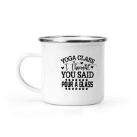 Product Yoga Class I Thought You Said Pour A Glass 01 Camping Mug