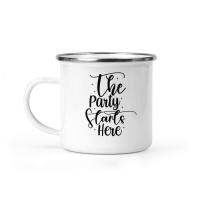 Product The Party Starts Here SVG Design 01 Camping Mug