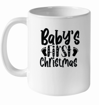 Product Babys First Christmas SVG Design White Ceramic Mug