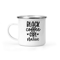 Product Black Coffee Girl Native 01 Camping Mug