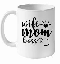 Product Wife Mom Boss 01 White Ceramic Mug