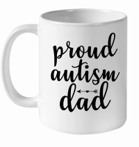 Product proud autism dad 01 White Ceramic Mug