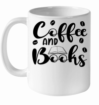 Product Coffee and books White Ceramic Mug