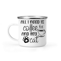 Product All I need is coffee and my cat Camping Mug
