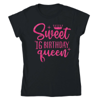 Product Sweet 16 Birthday Queen Classic Womens Crewneck T-shirt