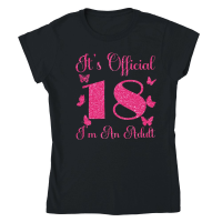 Product Its Official 18 Birthday Classic Womens Crewneck T-shirt
