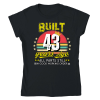 Product Vintage Birthday 43 Classic Womens Crewneck T-shirt