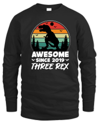 Product Awesome Since 2019 Three Rex Unisex Sweatshirt