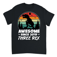 Product Awesome Since 2019 Three Rex Unisex T-Shirt