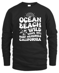 Product Ocean Beach Wild Wave 1971 Surf Memories California Unisex Sweatshirt