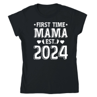 Product First Time Mama Est 2024 Classic Womens Crewneck T-shirt
