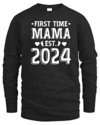 Product First Time Mama Est 2024 Unisex Sweatshirt