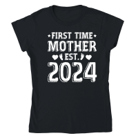 Product First Time Mother Est 2024 Classic Womens Crewneck T-shirt