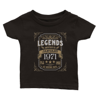 Product Legends Were Born In January 1971 Classic Baby Crewneck T-shirt