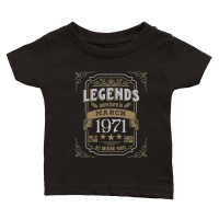 Product Legends Were Born In March 1971 Classic Baby Crewneck T-shirt