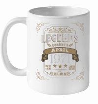 Product Legends Were Born In April 1971 White Ceramic Mug